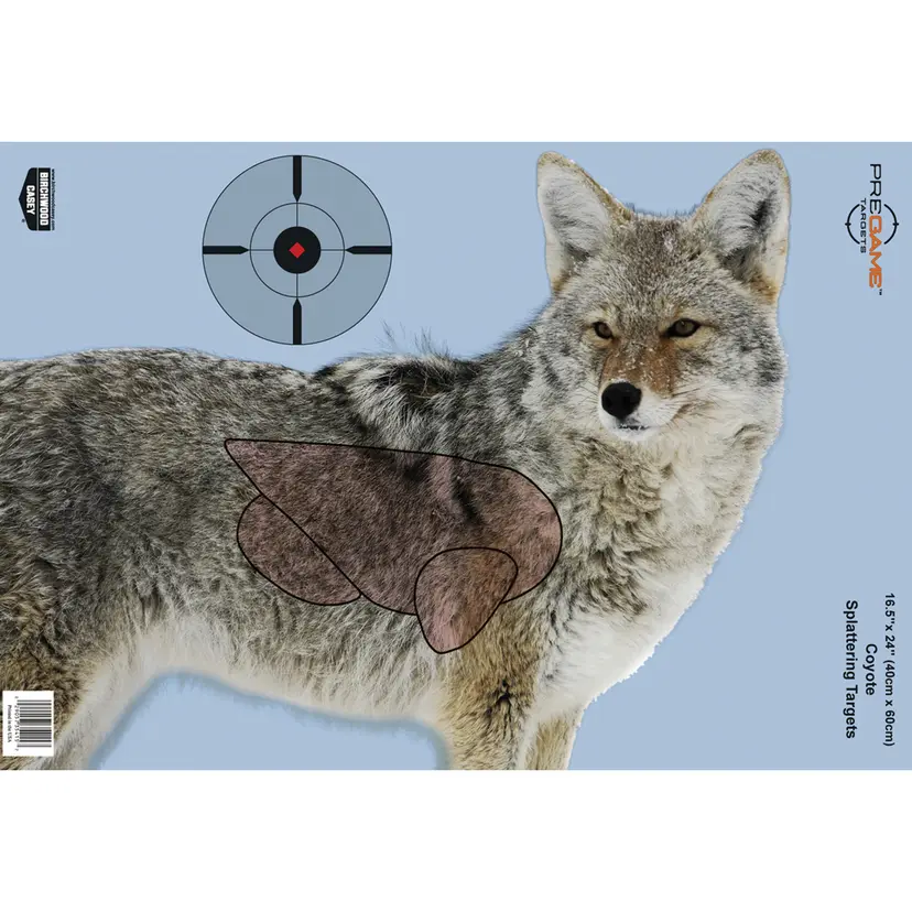 Birchwood Casey Pregame Coyote Target 16.5x24 – 3 Pack, Visible Vitals Shooting Targets - 1