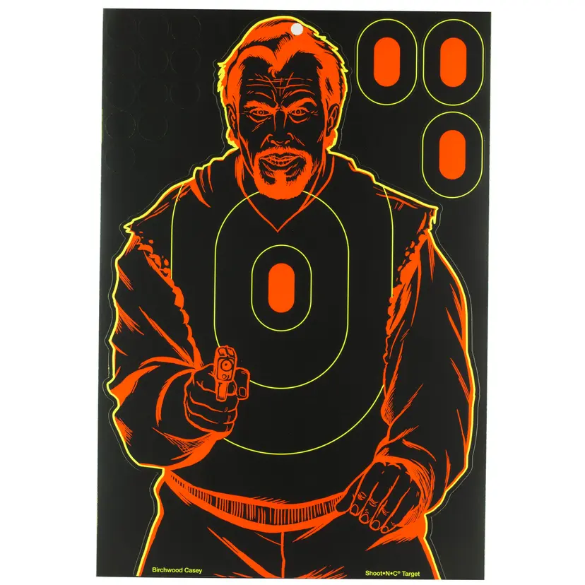 Birchwood Casey Shoot-N-C 12x18 Bad Guy Silhouette Targets 5 Pack - 1