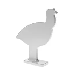 Birchwood Casey Silhouette Knock Over Targets 1/4" Steel 1/5 Scale 4-Piece Silver Set - 1