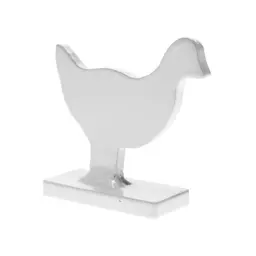 Birchwood Casey Silhouette Knock Over Targets 1/4" Steel 1/5 Scale 4-Piece Silver Set - 3