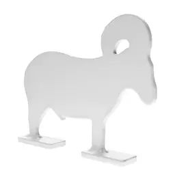 Birchwood Casey Silhouette Knock Over Targets 1/4" Steel 1/5 Scale 4-Piece Silver Set - 4