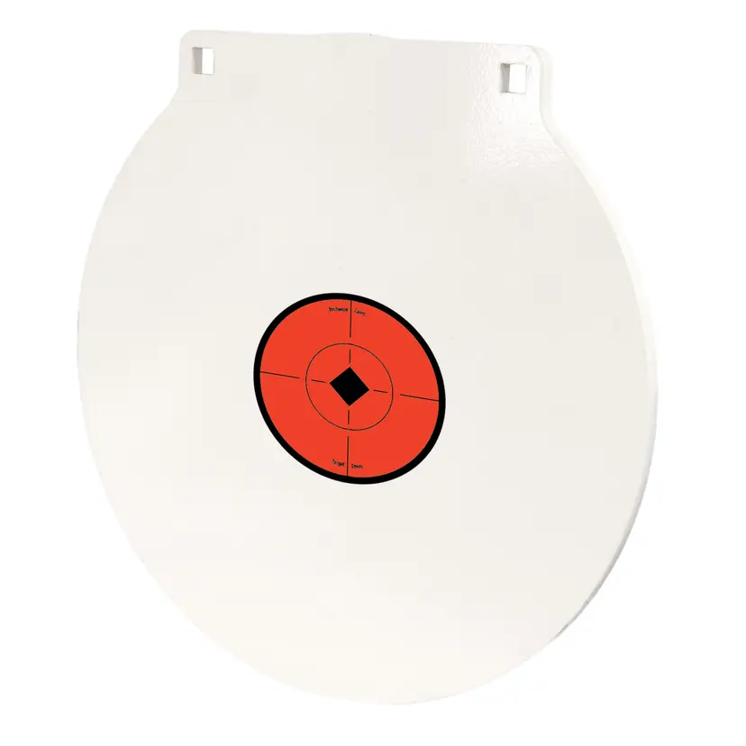 Birchwood Casey 15" Round Steel Target Plate 1/2" Thick White Shooting Target - 1