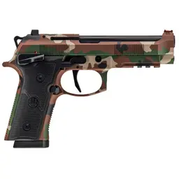 Beretta 92XI Combat 9mm Full-Size Semi-Auto Pistol 4.7in Barrel, SAO, Ambi Safety, BDU Camo Cerakote - 2