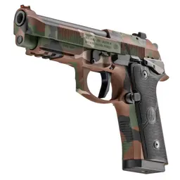 Beretta 92XI Combat 9mm Full-Size Semi-Auto Pistol 4.7in Barrel, SAO, Ambi Safety, BDU Camo Cerakote - 3
