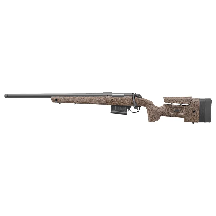 Bergara B-14 HMR Left Hand 308 Win Bolt Action Rifle 20" Threaded Barrel Cerakote Black/Tan Synthetic Stock 5rd - 1