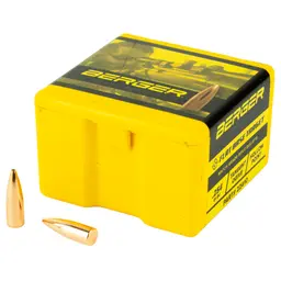 Berger .224 55 Grain FB Target Bullets 100ct – 22 Caliber Flat Base Hollow Point Reloading Supplies - 1
