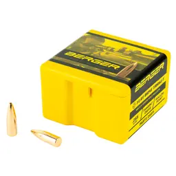Berger .243 68 Grain Target FB Bullets 100 Count – 6MM/243 Winchester Flat Base Hollow Point Reloading Supplies - 1