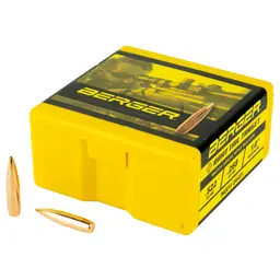 Berger .243 108gr BT Target Bullets 100ct – 6mm Boat Tail Hollow Point for Reloading - 1