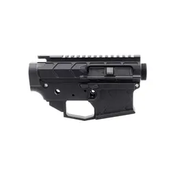 Bootleg Ambi AR-15 Receiver Set Black – Stripped Upper/Lower, 223/5.56, Anodized, Ambidextrous - 1