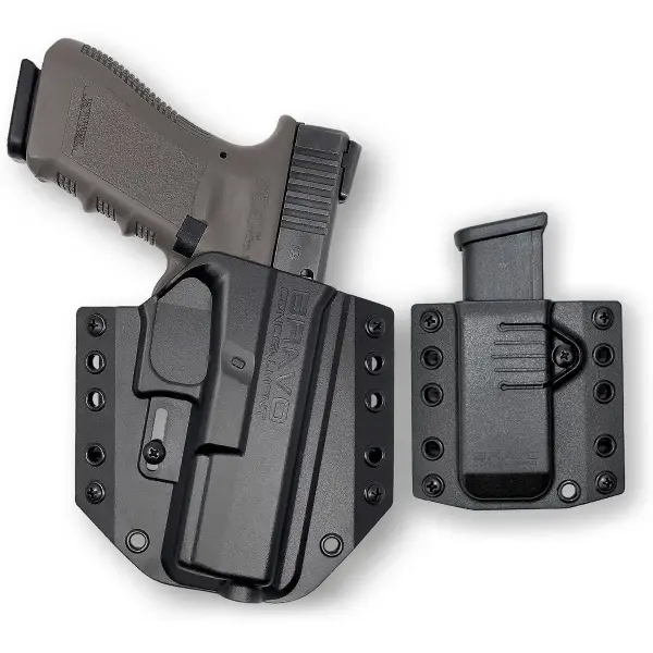 Bravo Concealment BCA 3.0 OWB Holster + Mag Pouch for Glock 17, 22, 31 RH - 1