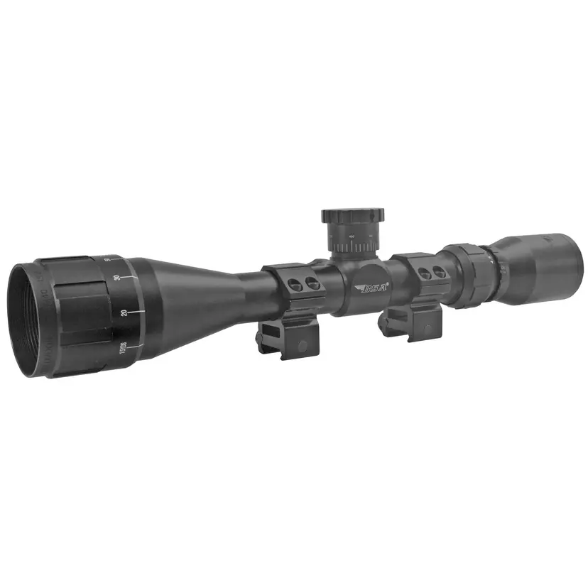 BSA Sweet 22 3-9x40 Rimfire Scope for 22LR, 30/30 Duplex Reticle, Black - 1