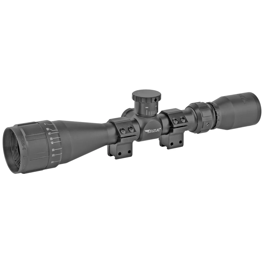 BSA Sweet 17 3-12x40 Rimfire Scope for 17 HMR, 30/30 Duplex Reticle, Black