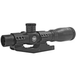 BSA TACT WPN 1-4x24 Rifle Scope, Mil Dot Reticle, 30mm Tube, .223/.308 Turrets, Tactical Optics with Mount, Black - 1
