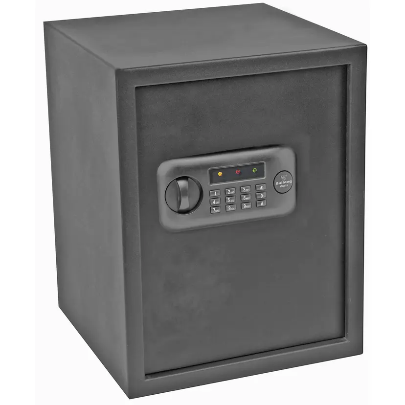 Bulldog Digital Large Pistol Vault with Shelf – 13.5x13.5x17.5 Black Secure Safe - 1