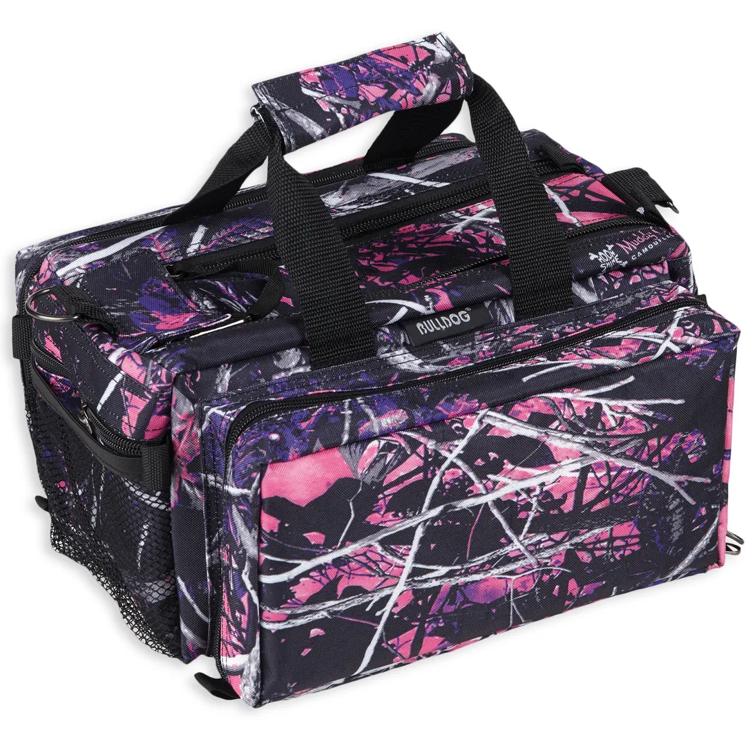 Bulldog DLX Muddy Girl Camo Range Bag – Deluxe Nylon Gun Case with Adjustable Strap