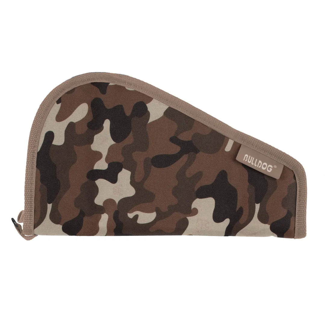Bulldog Pistol Rug Case 15x6 Inch Nylon Throwback Camo Soft Gun Bag