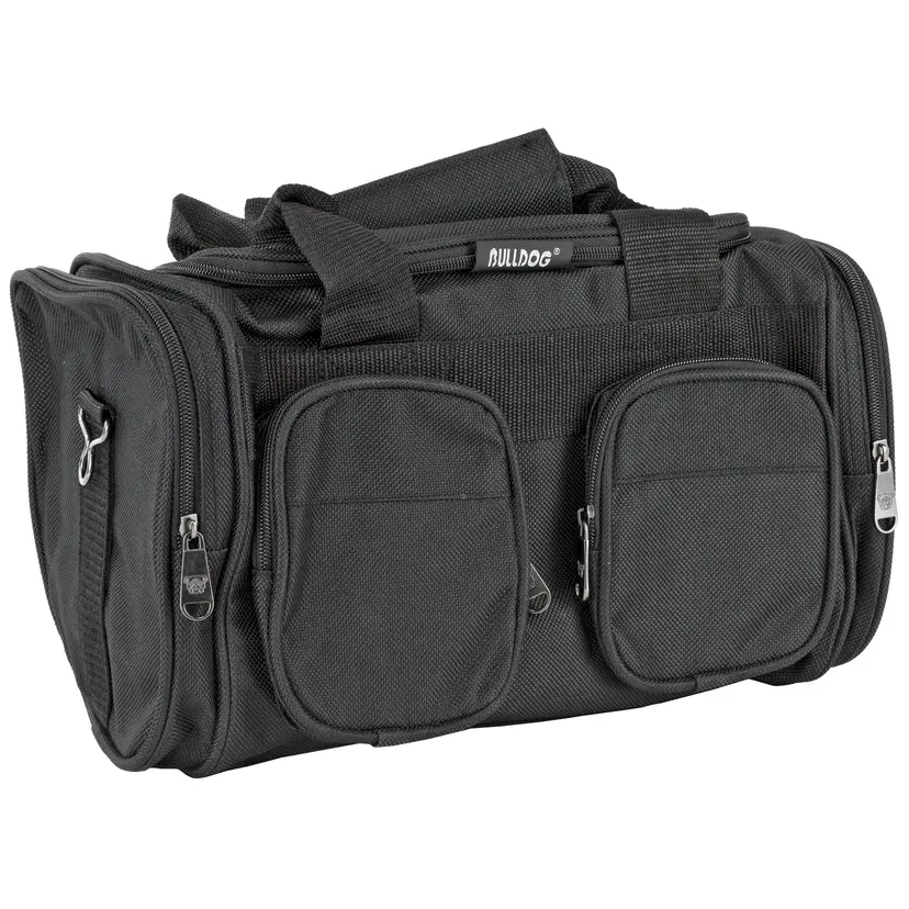 Bulldog Nylon Range Bag with Strap Black – Durable Soft Gun Case for Shooting Gear - 1