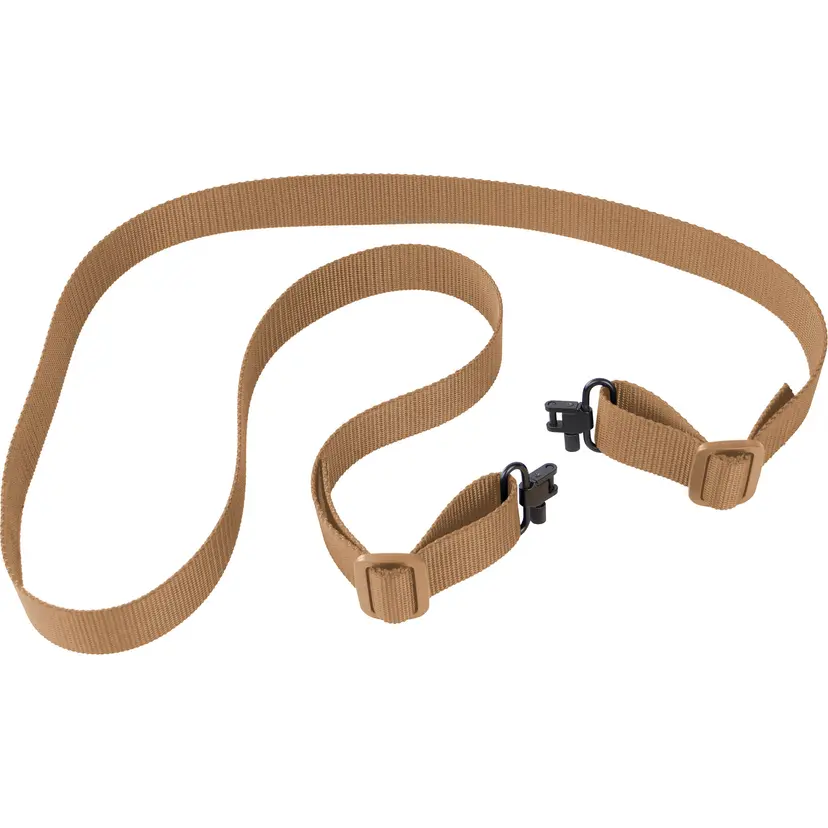 Bulldog SP Single Point Sling with Deluxe Locking Swivels, Tan Poly Oxford Nylon - 1