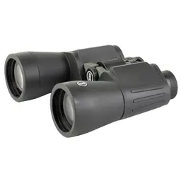 Bushnell PowerView 2 12x50 Binoculars – Durable Aluminum Alloy, Matte Black, High-Power Optics - 1
