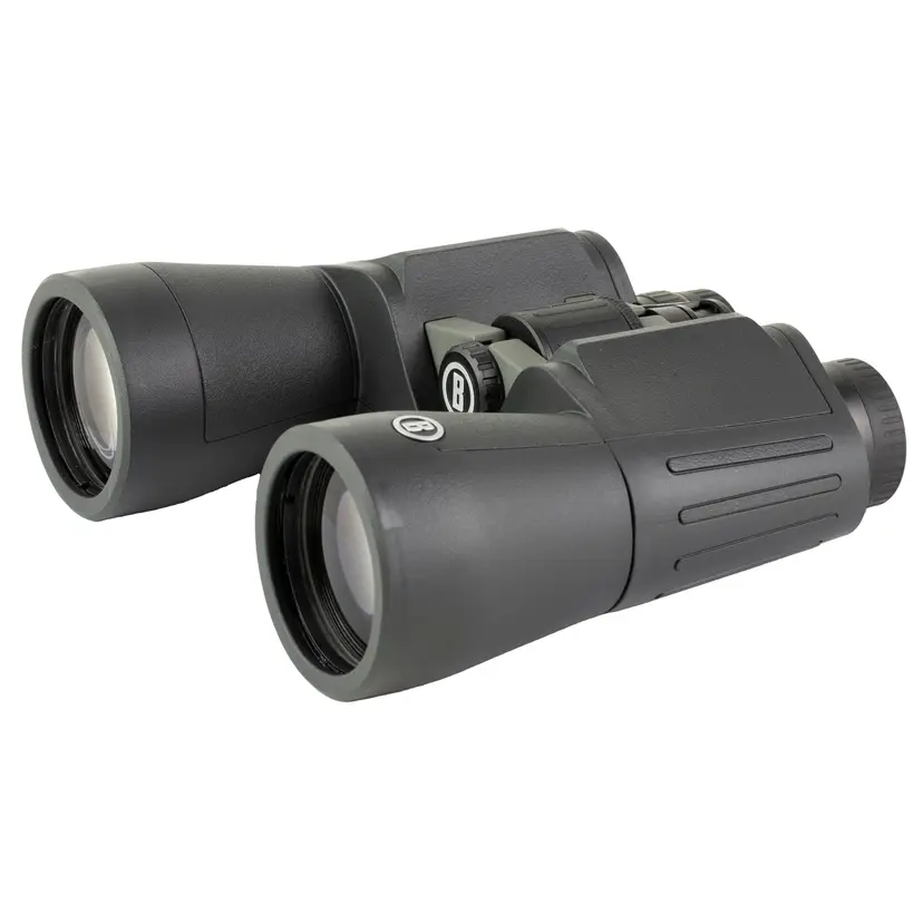 Bushnell PowerView 2 12x50 Binoculars – Durable Aluminum Alloy, Matte Black, High-Power Optics - 1
