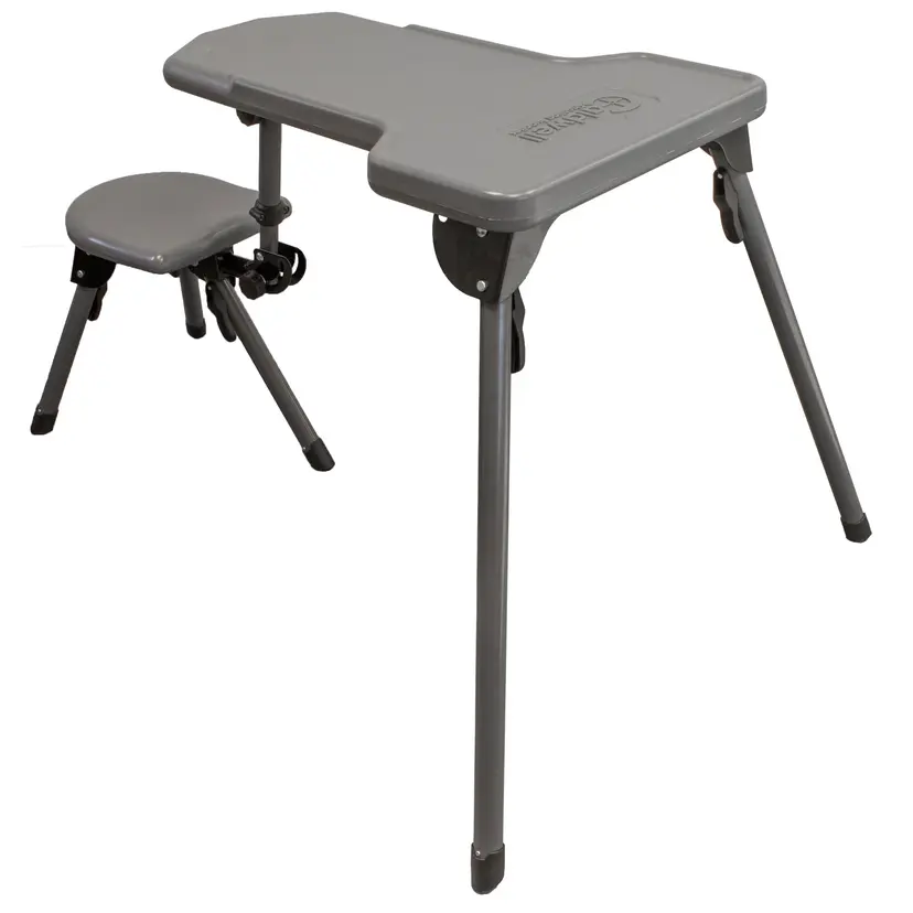 Caldwell Stable Table Lite Shooting Rest – Portable Gray Shooting Bench for Stability - 1