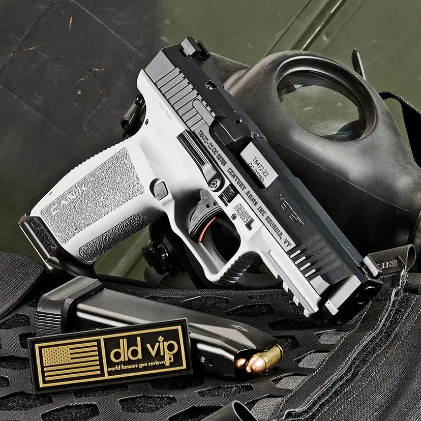 Canik METE SFX 9mm 5.2" OR Throwback BLK/White Cerakote - 1