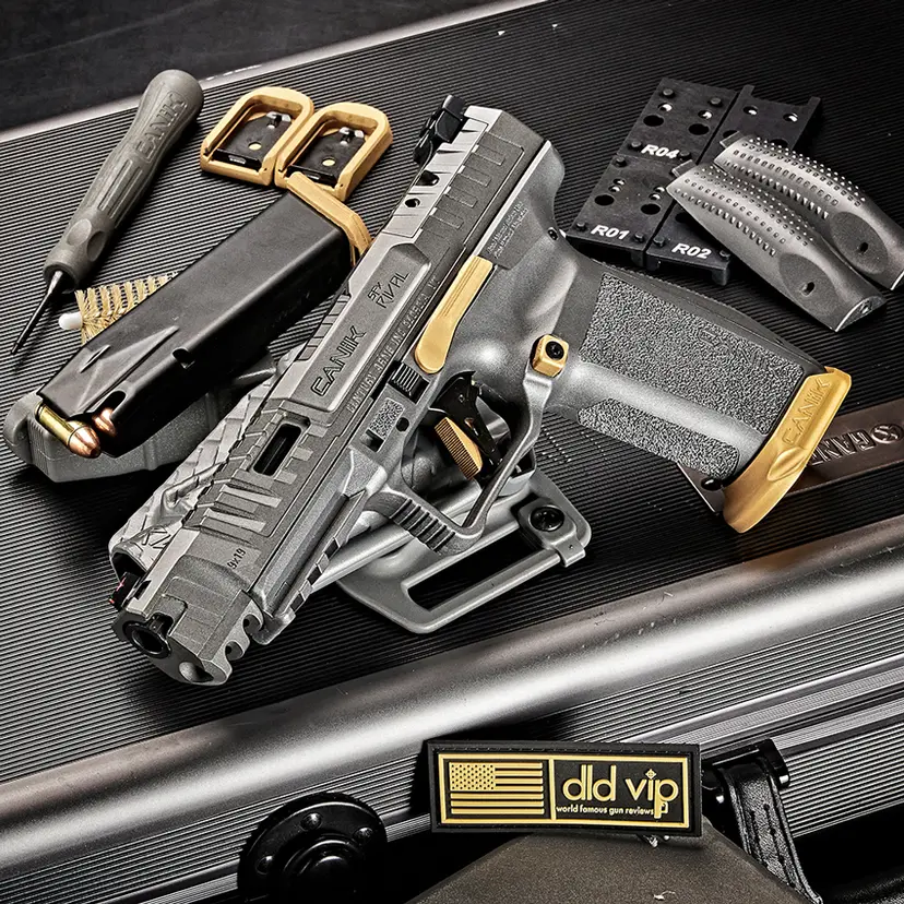 Canik SFX Rival 9mm 5" OR Gray/Gold - 1