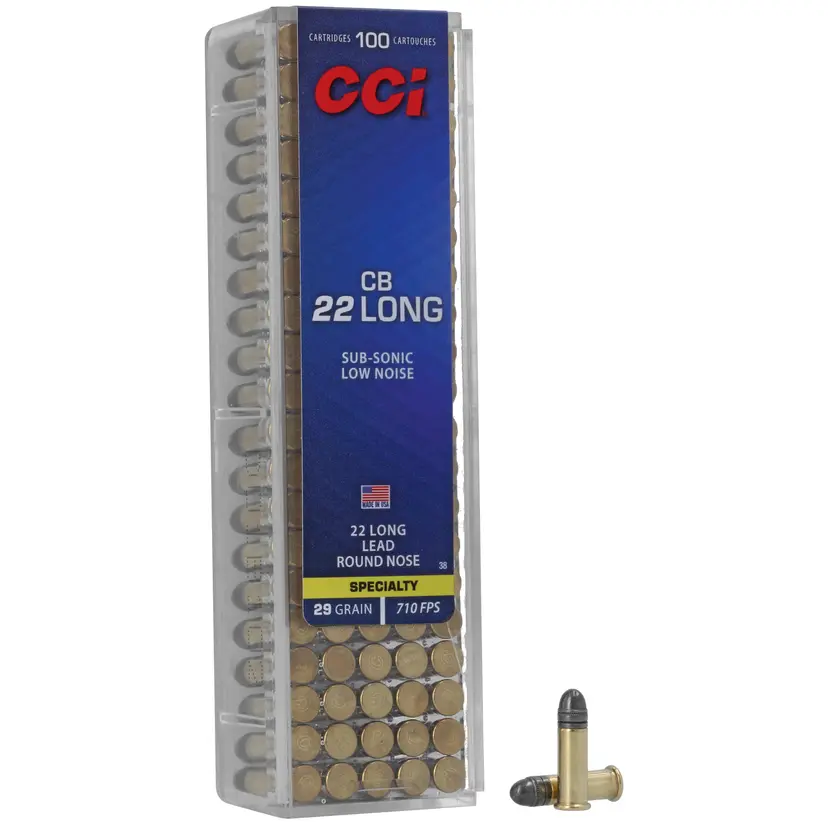 CCI 22 CB Long Ammunition 29 Grain Lead Round Nose 100 Rounds - 1