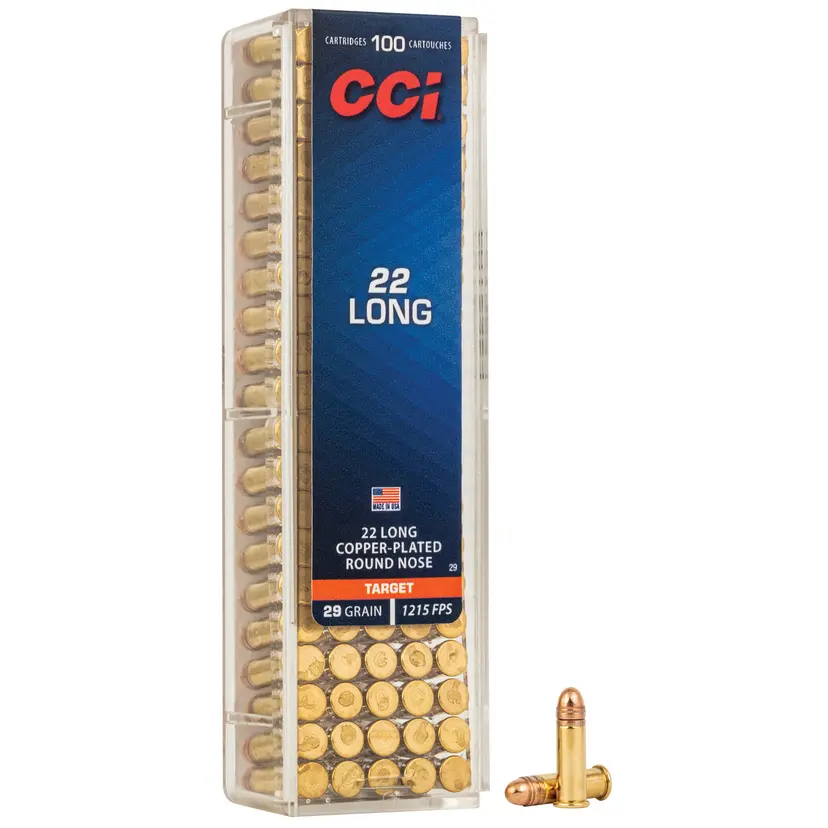 CCI 22 Long High Velocity 29 Grain CPRN Ammunition – 100 Round Box - 1