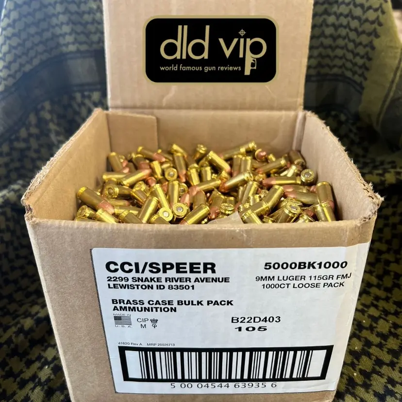 CCI Blazer Brass 9mm 115Gr FMJ 1000rd Bulk Loose Pack - 1