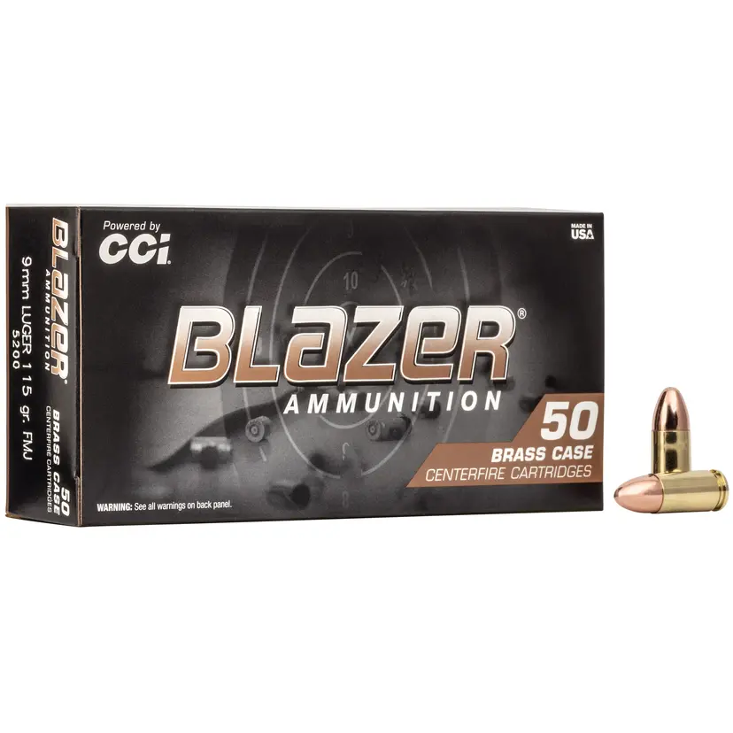 CCI Blazer Brass 9mm 115Gr FMJ 50rd - 1