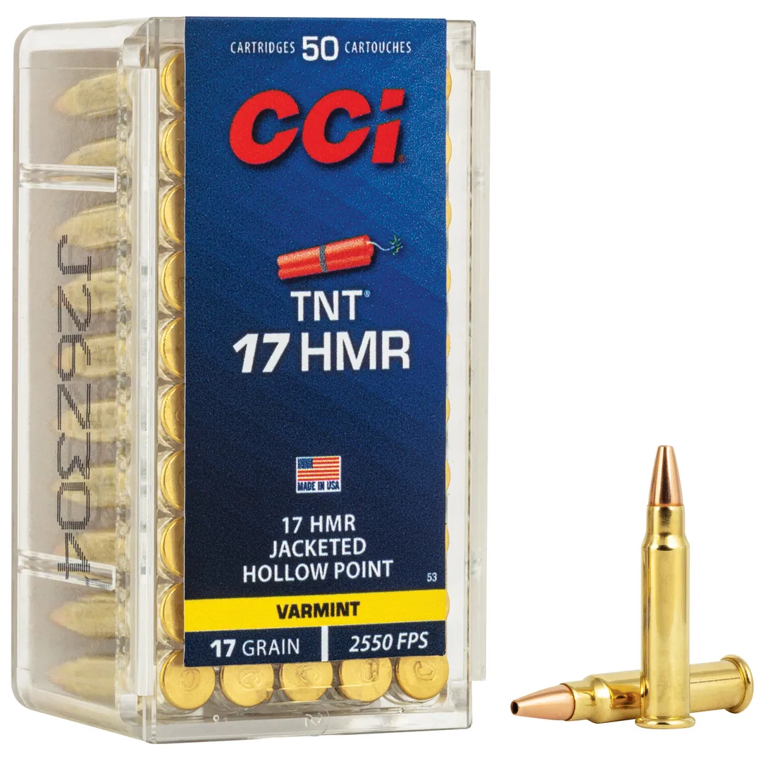 CCI 17 HMR 17 Grain TNT Jacketed Hollow Point Ammo 50 Rounds