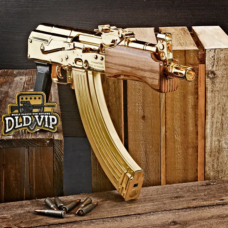 Century Arms & Seattle Engraving Mini Draco 7.62x39 7.75" 24K Gold - 1