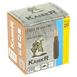Century Arms KAISER 7.62x39 123GR FMJ Steel Case Ammo 1000Rd Case - 2