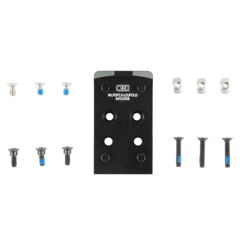 C&H Precision Optic Mounting Plate for Walther PDP 2.0 to Leupold Delta Point Pro & EOTech EFLX, Anodized Black - 1