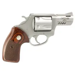 Charter Arms Mag Pug/Pit Bull Revolver 357 Magnum/9MM 2.2" Stainless Steel 5-Round Walnut Grip - 2