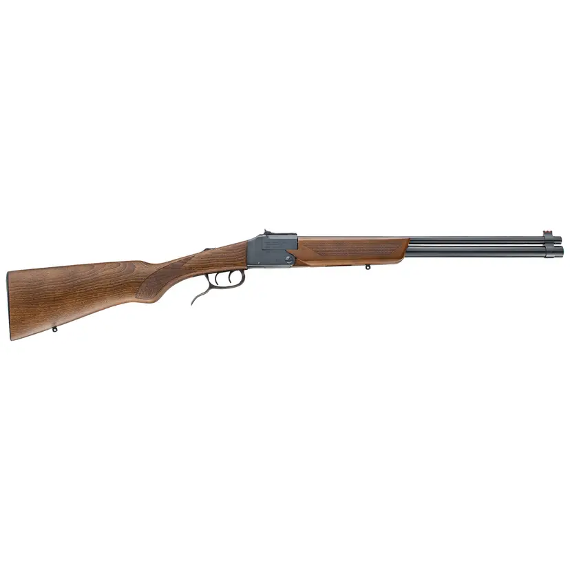 Chiappa Double Badger Over/Under 22LR/20GA 19" Barrel Blued Wood Stock - 1