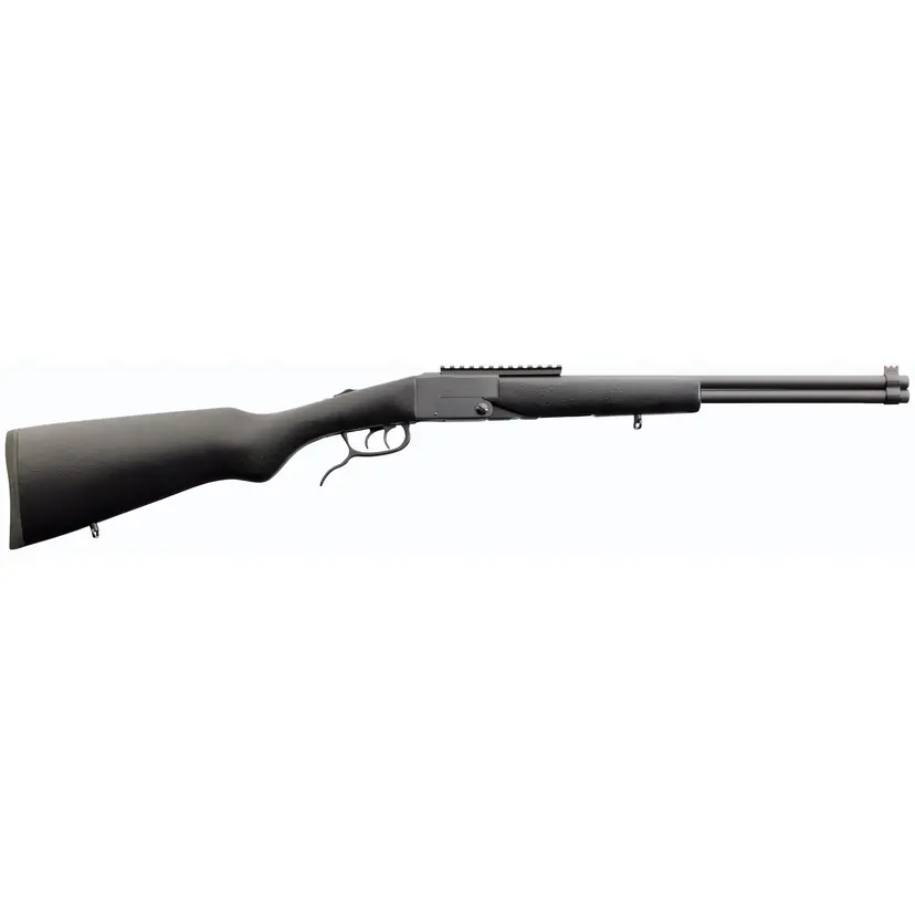 Chiappa Double Badger 22LR/410 Over/Under Rifle Shotgun, 20" Barrels, Black Wood Stock, Fiber Optic Sight - 1
