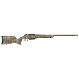Christensen Arms Evoke 243 Win Bolt Action Rifle 20" FDE Cerakote, Mossy Oak Hybrid Hunter Stock, RFR Muzzle Brake, TriggerTech - 1