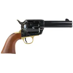 Cimarron Pistolero 9MM Single Action Revolver 4.75" Barrel Color Case Hardened Steel Wood Grips - 2