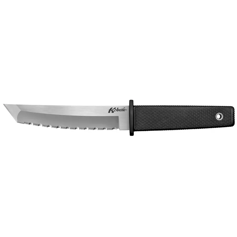 Cold Steel Kobun Boot Knife 5.5" Fixed Tanto Serrated AUS 8A Blade with Secure-Ex Sheath - 1