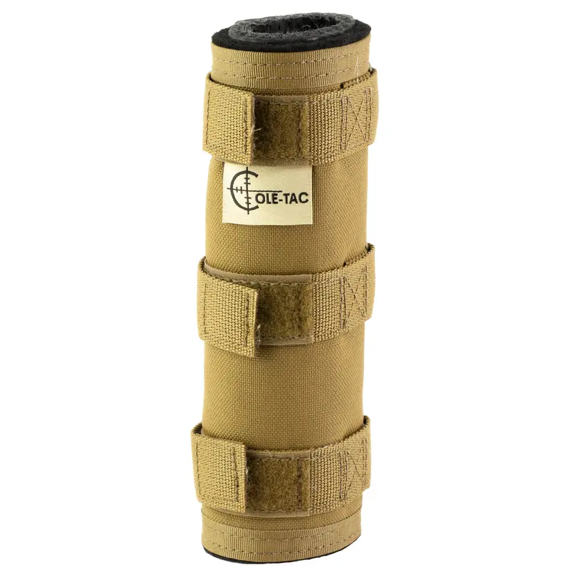 Cole-TAC HTP 7.5" Suppressor Cover Coyote Brown – Fits 1-2" Barrels, Includes Inner Tube & Outer Shell - 1