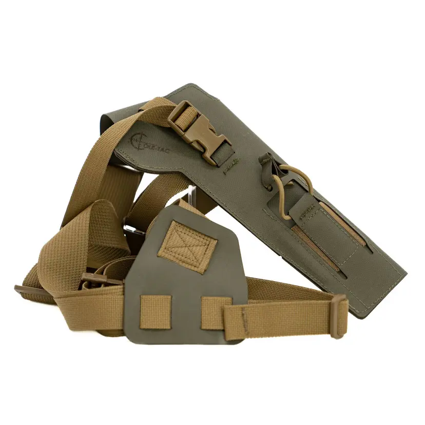 Cole-TAC Varmint Wrangler Chest Holster for Suppressed 22LR Pistols – Fits Ruger MK, M&P22, Buckmark, TX22 – Ranger Green - 1