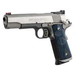 Colt Gold Cup S70 1911 .45 ACP 5" 8rd Semi-Auto Handgun, Stainless/Blue, G10 Grips, Fiber Optic Sights - 3