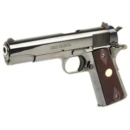 Colt Government Model 1911 .38 Super Full-Size Semi-Auto Pistol 5in Barrel Royal Blue 9+1 Fixed Sights Double Diamond Gold Medallion Grips - 3