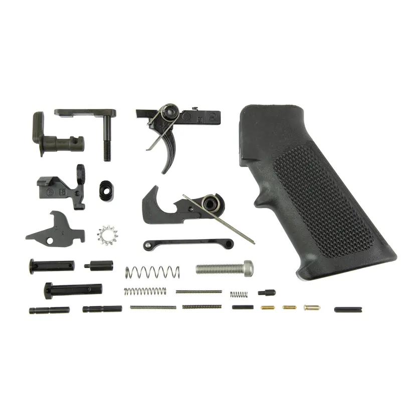 Colt AR15 Lower Receiver Parts Kit Black – Complete M4 Parts Set - 1