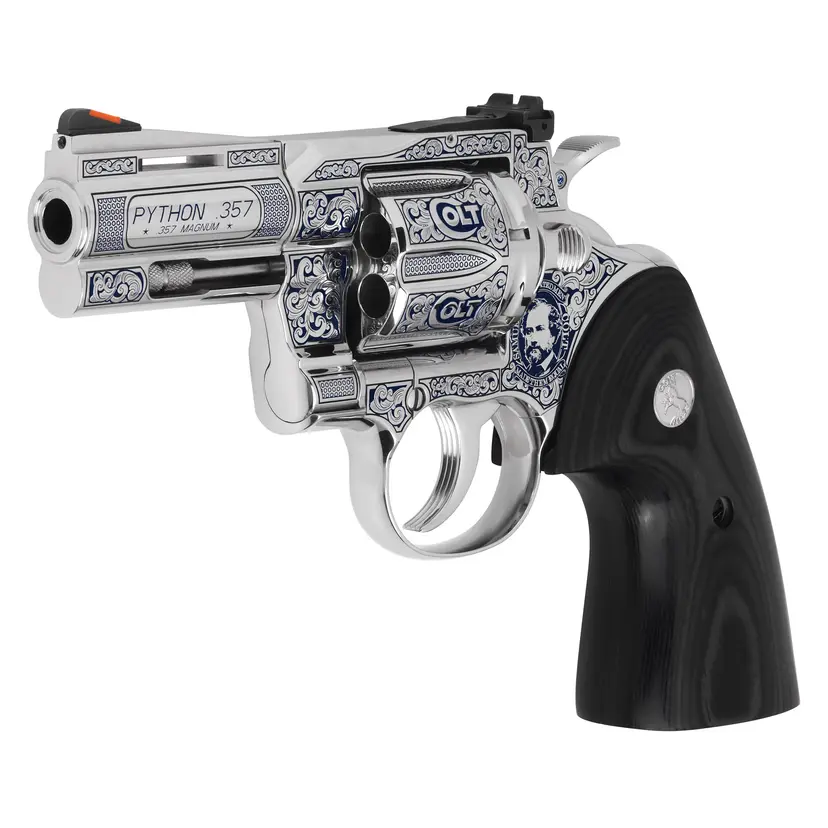 Colt Python 3" 357 Mag Sapphire Finish & Engraving - 1
