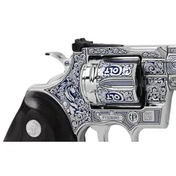 Colt Python 3" 357 Mag Sapphire Finish & Engraving - 4