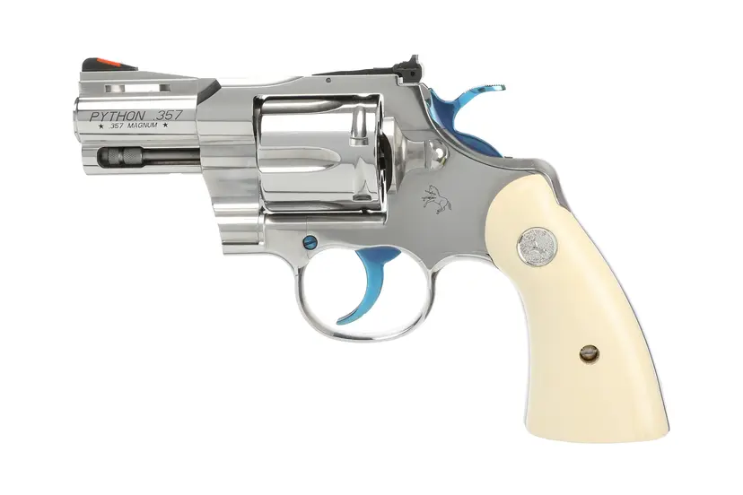Colt Python .357 Magnum 2.5" Exclusive Holly Grips Tyler Gun Works Nitride Blue PVD Accents - 1
