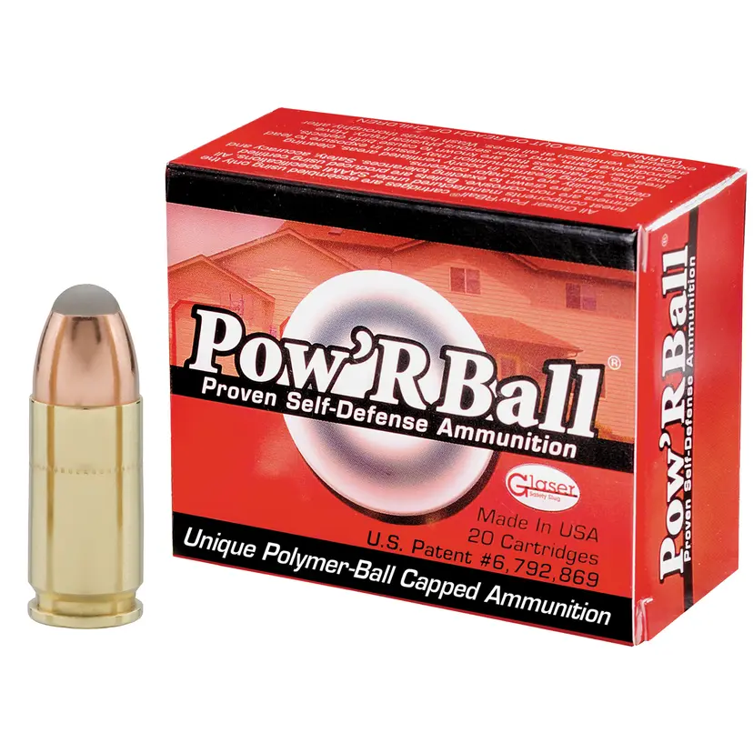 Corbon Pow'RBall 9MM+P 100gr Polymer-Tipped Ammunition – 20 Round Box - 1